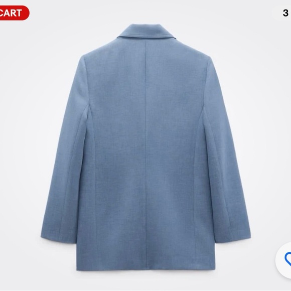 Zara Steel Blue Blazer - Picture 5 of 7